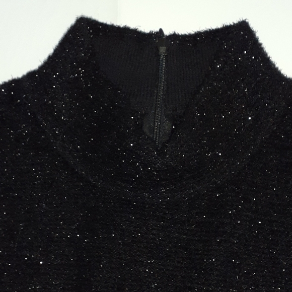 ST. JOHN COLLECTION By Marie Gray Wool Evening Sparkle Black Knit Shell Top S - Picture 8 of 16